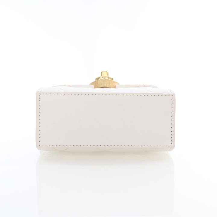Chanel Mini White CC Enamel Heart Crossbody