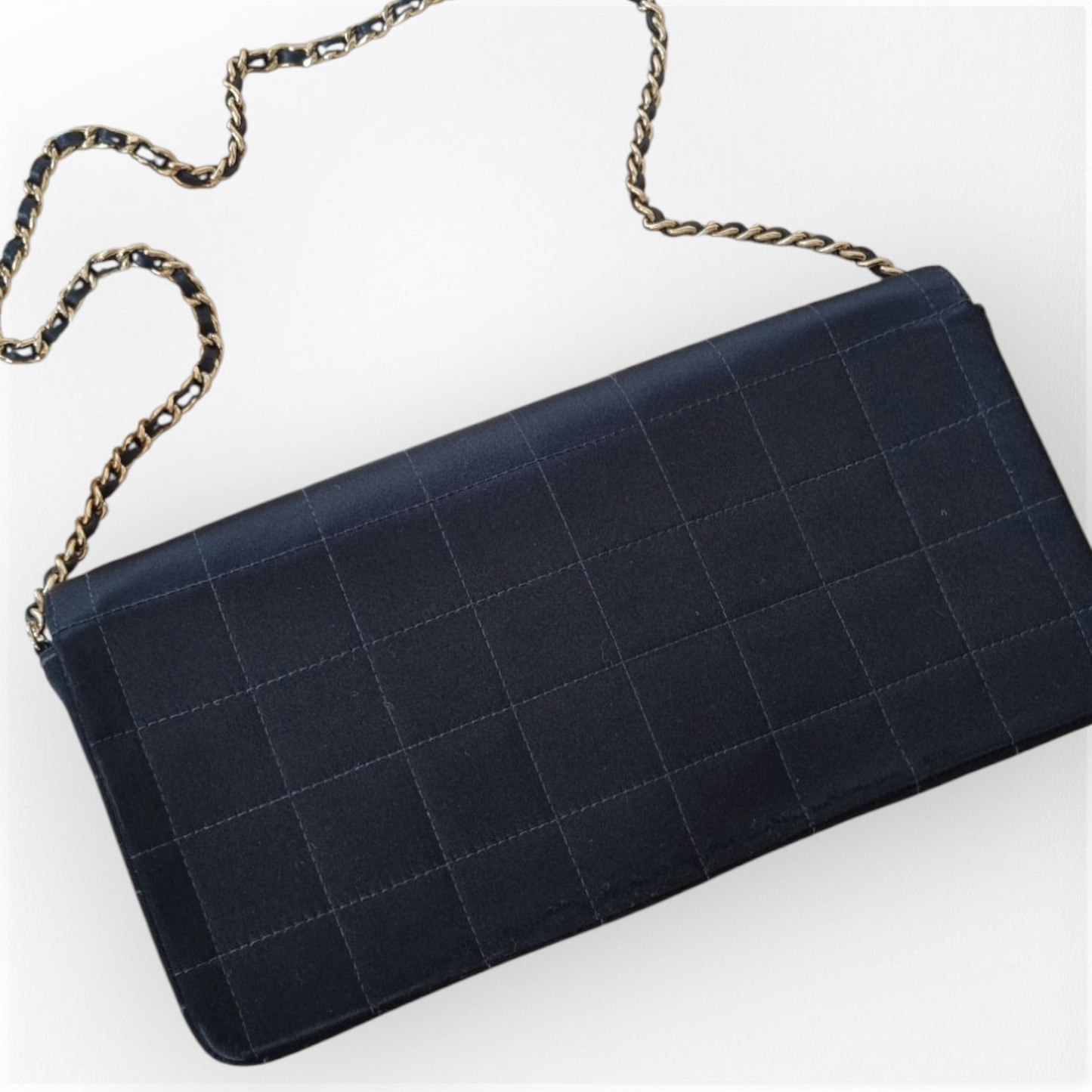 Chanel East West Chocolate Bar in Silk