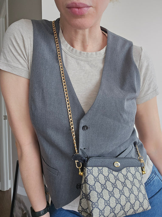 Gucci Upcycled Blue Purse