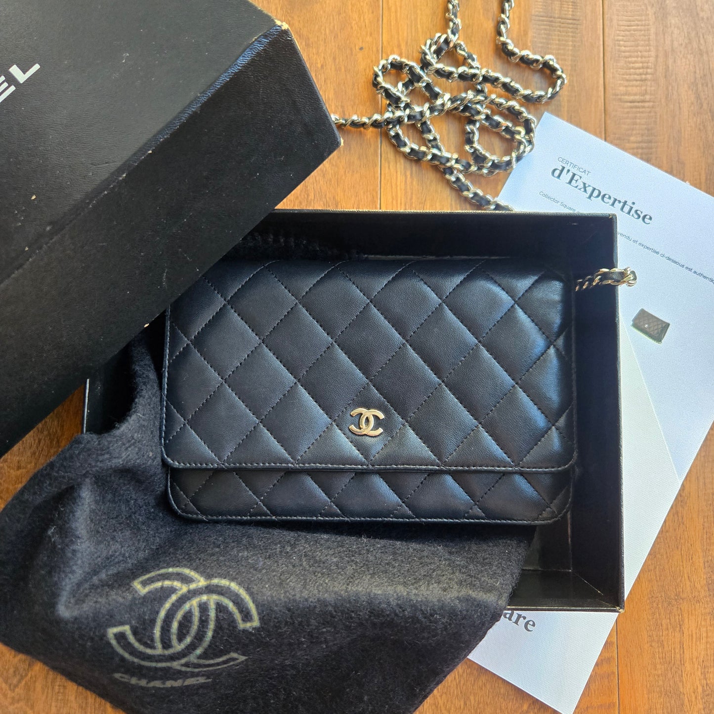 Chanel Wallet On Chain Lambskin Leather