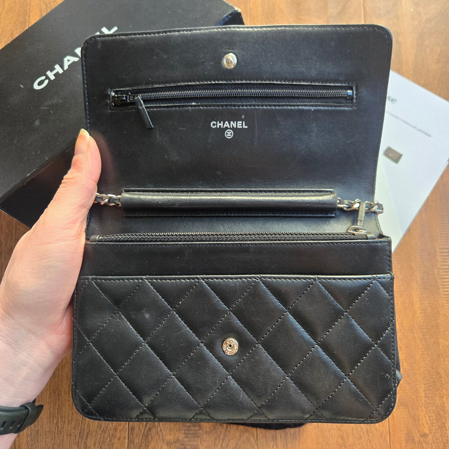 Chanel Wallet On Chain Lambskin Leather