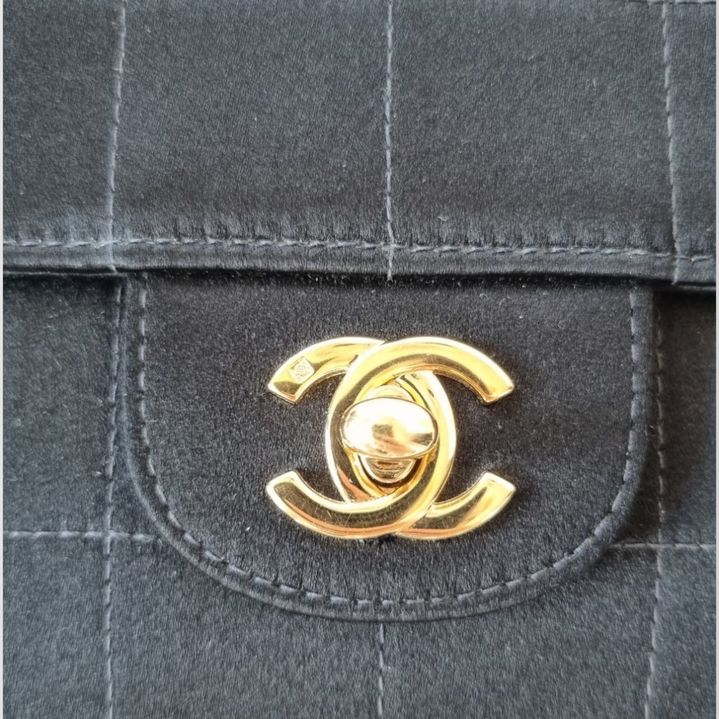 Chanel East West Chocolate Bar in Silk