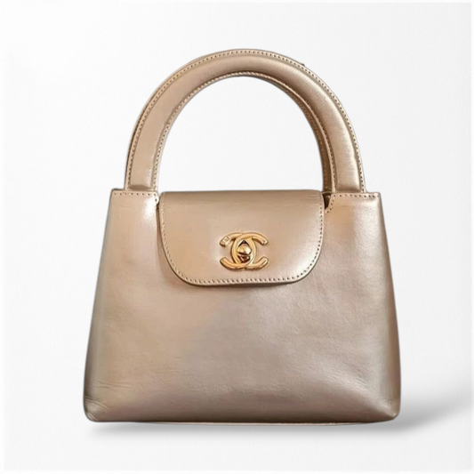 Chanel Small Kelly Gold Leather