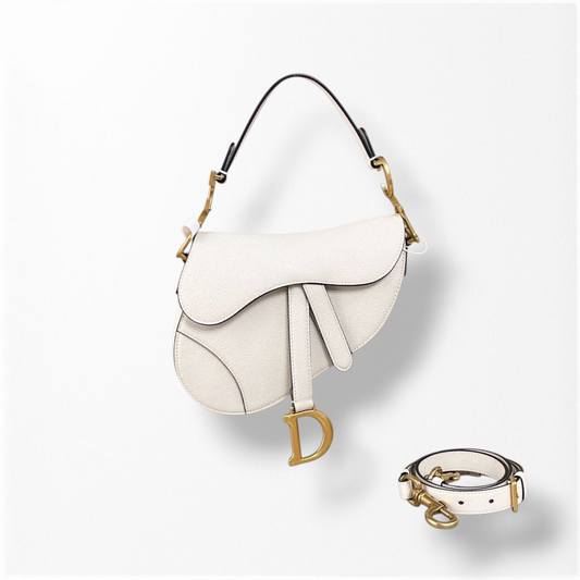 Dior Mini Saddle White with Strap